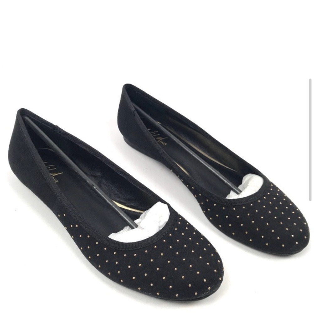 Wild Pair Black Studded Women's Flats